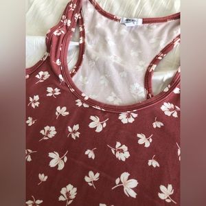 3/$15 Ardene Floral Racerback Tank